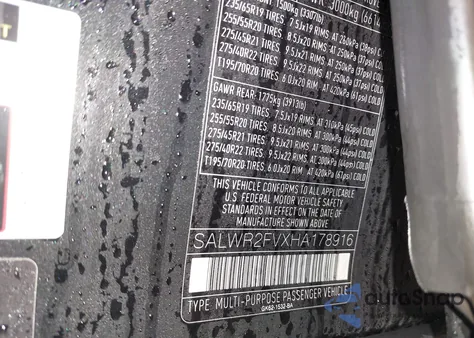 2017 Land Rover Range Rover Sport 3.0L V6 Supercharged Hse z USA, uszkodzony, nr VIN SALWR2FVXHA178916